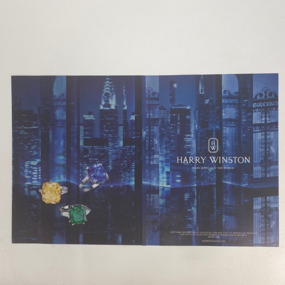 Harry Winston Print Ad Rare Jewels of the World Collection Luxury Wall Art Decor